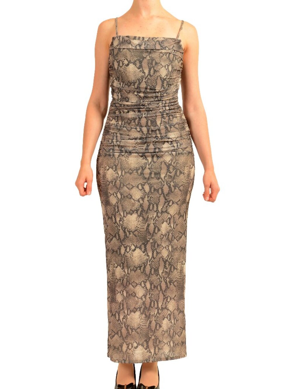 Hugo Boss Women's "Noffiano" Snake Print Stretch Bodycon Dress US XS IT 38